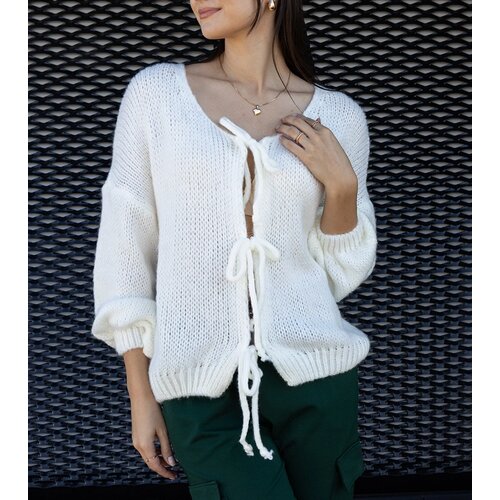 Gemre White Tied Sweater Sumaia Cene