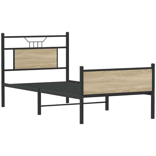 VidaXL Okvir kreveta bez madraca boja hrasta sonome 90 x 200 cm drveni Slike