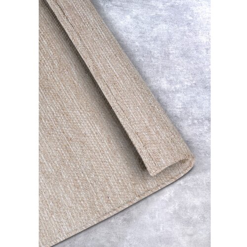 Elle Decoration Bež ručno rađen tepih od mje&amp;scaron;avine vune 60x90 cm Pradesh Linen White &amp;ndash; Slike