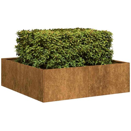 vidaXL Planter Rusty 100x100x30 cm Vremensko odporno jeklo Cene