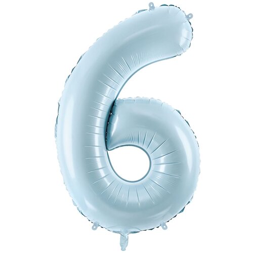PARTY DECO balon iz folije številka ''6'', 72cm, svetlo moder Cene