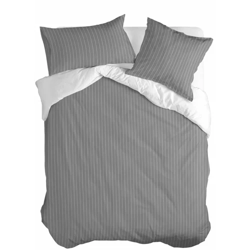 Happy Friday Bijela/siva pamučna navlaka za poplun za krevet za jednu osobu 140x200 cm Oxford –