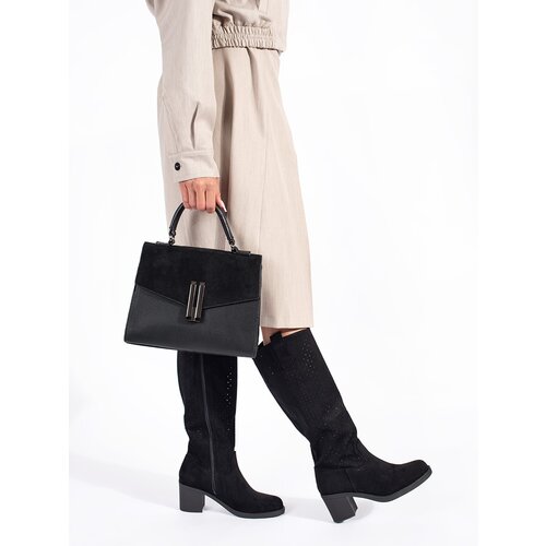 Shelvt Black elegant crossbody bag Slike