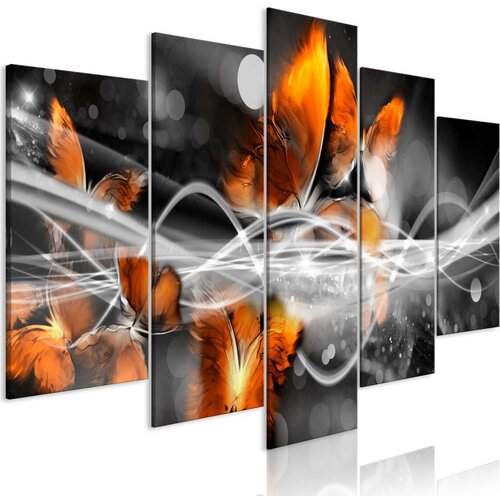  Slika - Swarm of Butterflies (5 Parts) Wide Grey 100x50 Cene