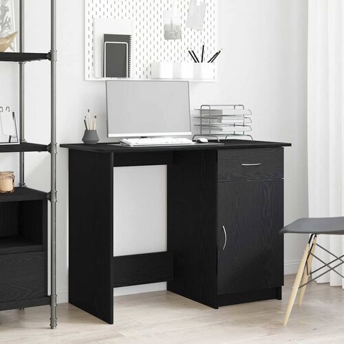  Stol s ladicama Crni hrast 100 x 50 x 76 cm Konstruirano drvo Cijene