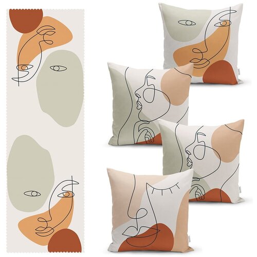 Minimalist Home World set od 4 jastučnice i nadstolnjak s primjesom pamuka Minimalist Home World Cijene
