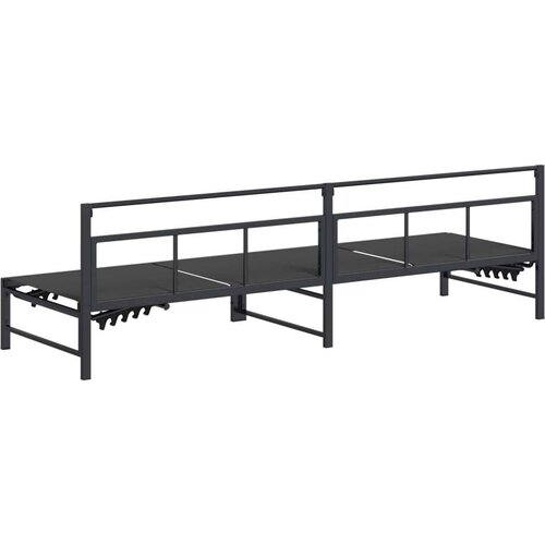  Ležaljka Crna 200 x 62 x 59 5 cm Tekstilen - bez jastučića Slike
