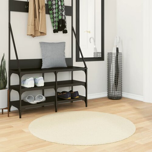 VidaXL Tepih HUARTE kratkih vlakana mekani i perivi krem &amp;Oslash; 100 cm Slike