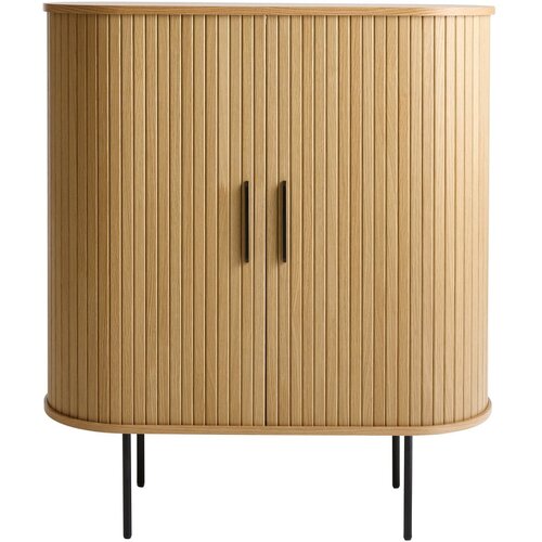 Unique Furniture Vitrina za vino u dekoru hrasta s kliznim vratima u prirodnoj boji 100x118x40 cm Nola – Cijene