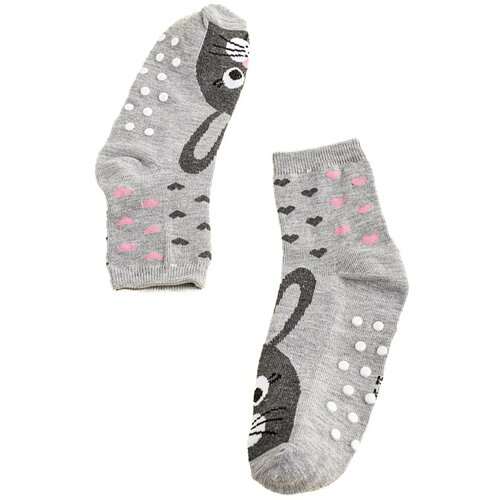 TRENDI non-slip girls' socks gray bunnies Slike