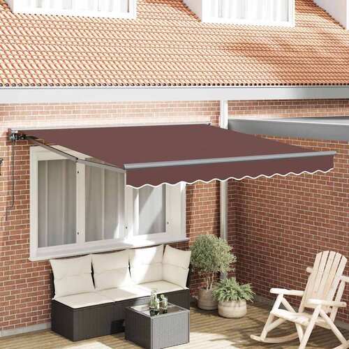 vidaXL retraktilna tenda rjava 350x250 cm Cene