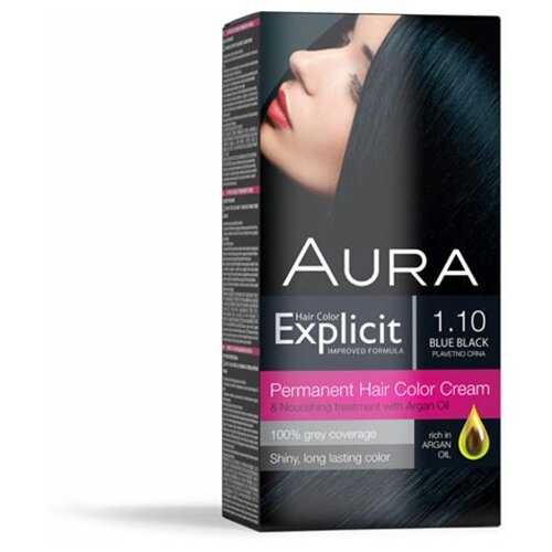 Aura boja za kosu explicit 1.10 plavetno crna Cene