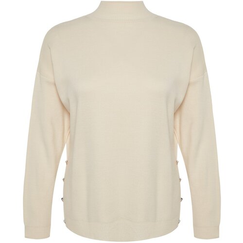 Trendyol Curve Plus Size Sweater - Ecru - Relaxed fit Slike