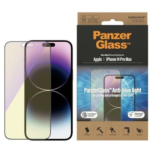 PanzerGlass KALJENO ANTIBAKTERIJSKO STEKLO ZA IPHONE 14 PRO MAX S FILTROM, (21911647) Slike