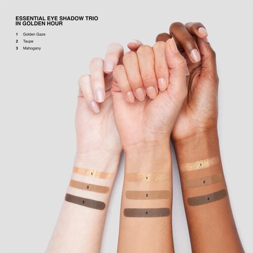 Bobbi Brown Essential Eye Shadow Trios paleta senčil za oči za popoln videz odtenek Golden Hour 4,4 g Slike
