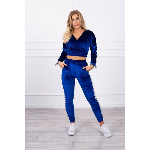 Kesi Velour set with Queen mauve-blue inscription Slike