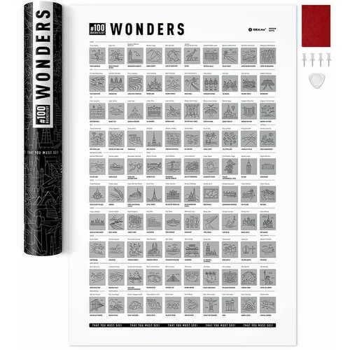 1DEA.me plakat praskanka #100 BUCKETLIST Wonders Edition