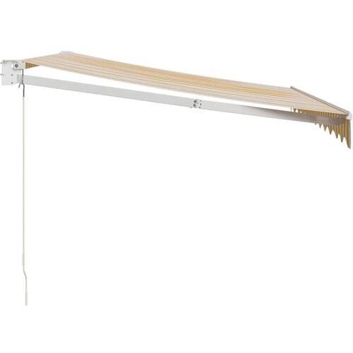  Tenda na uvlačenje žuto-bijela 3 5 x 2 5 m tkanina i aluminij Slike