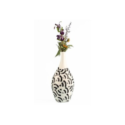 WALLXPERT decorative pot keramička crno bela vaza YL712 Slike