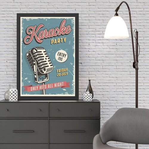 Wallity Uramljena slika Karaoke Party, 40x55 cm Cene