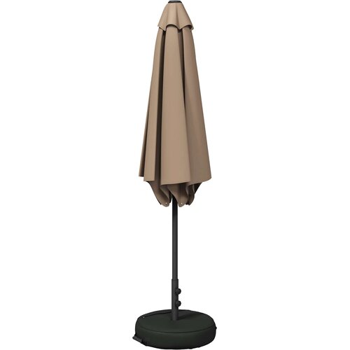  Vrtni Parasol s Podnožjem Pravokutni 2,7 x 2,7 m Poliester Smeđesiva 270 x 270 cm Slike