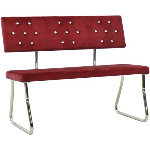 VidaXL Klop 110 cm vinsko rdeč žamet Slike