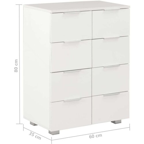 VidaXL Komoda visoki sjaj bijela 60 x 35 x 80 cm od iverice Slike