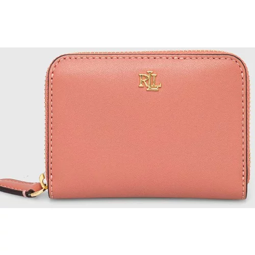 Polo Ralph Lauren Usnjena denarnica ženski, roza barva