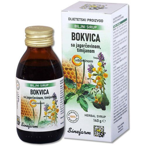 Sinefarm Sirup od bokvice sa timijanom, jagorčevinom C vitaminom 140 g Slike