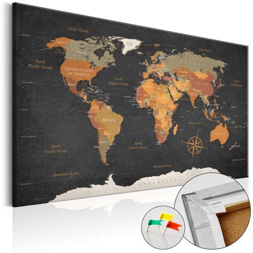  Slika na plutenoj podlozi - Secrets of the Earth [Cork Map] 120x80 Cene