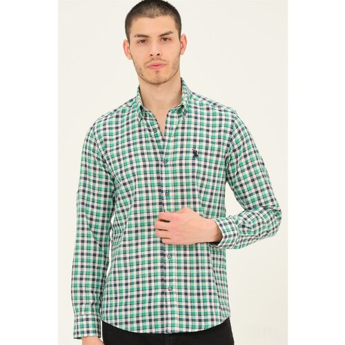 Dewberry G761 MEN'S SHIRT-LACİVERT-GREEN Cene