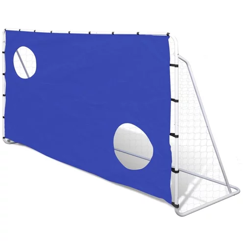  Nogometni Gol s Steno za Merjenje Jeklo 240 x 92 x 150 cm