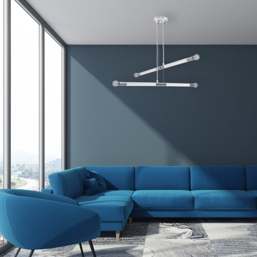  Viseći luster na sajli BASTONE WHITE 4xE14/40W/230V Slike