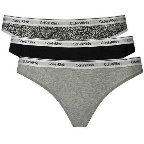 Calvin Klein ženske tange tropak crne, sive i s uzorkom Slike
