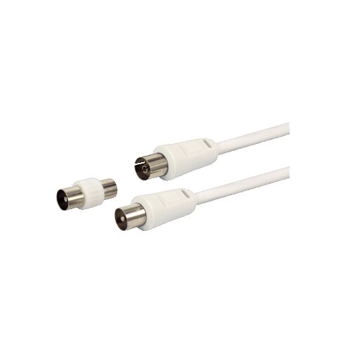 Gbc antenski kabel + 9.5mm m/m adapter, bijeli, 5.0m Slike