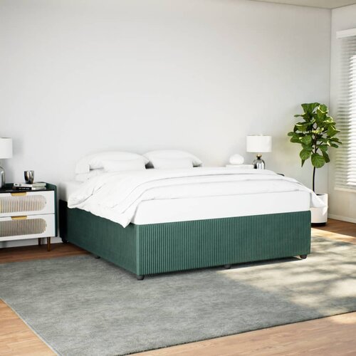 Furnova Posteljni okvir brez vzmetnice temno zelen 200x200 cm žamet, (21934268) Slike