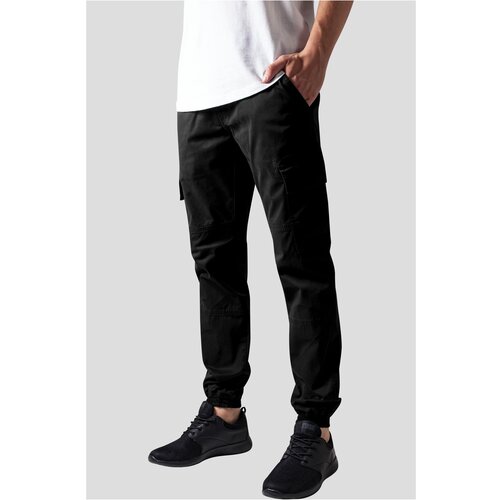Urban Classics Washed Cargo Twill Jogging Pants black Cene