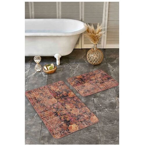Mila Home Rjave žametne kopalni&amp;scaron;ke preproge v kompletu 2 ks 60x100 cm &amp;ndash; Slike