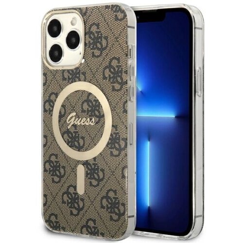 Guess OVITEK GUHMP13XH4STW ZA IPHONE 13 PRO MAX 6.7 OVITEK MAGSAFE RJAVA, (21834336) Cene