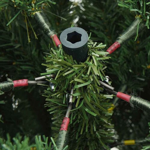 VidaXL Umjetno božićno drvce s nogom Zelena 180 cm PVC, PE i čelik Slike