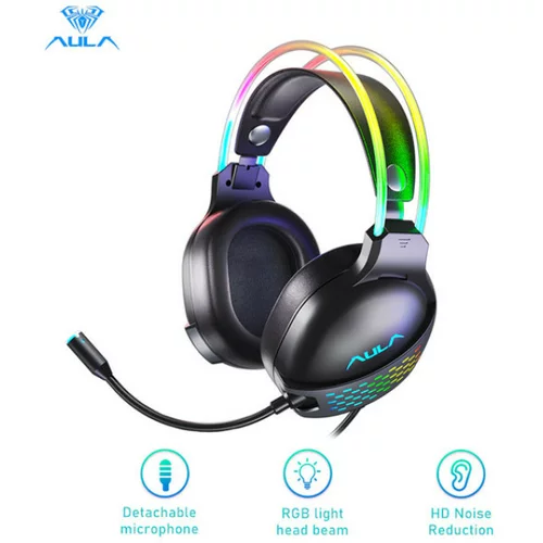 Aula S503 Noise-Off Pro Gaming Headset 50 mm gonilniki 2,1 m kabla 2x 3,5 mm HD audio, (21153539)