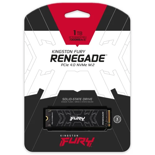 Kingston SSD 1TB NVMe M.2Fury Renegade, PCIe 4.0R/W : 7300/6000MB/s