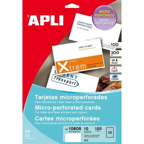  Posjetnice s perforacijom Apli 90 x 50,8 mm Cijene