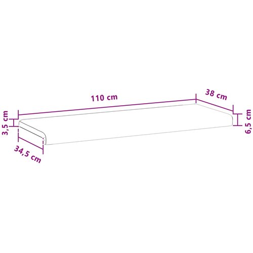  Jastučić za klupu Pli&amp;scaron;ani kord Krem Dubina 35 cm Slike