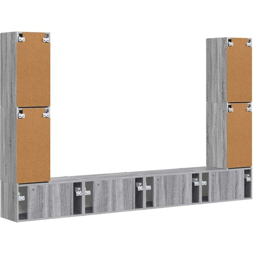  Set TV komoda 8 pcs Siva Sonoma Konstruirano drvo Slike