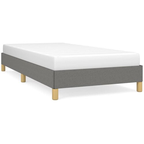 Maison Chic Posteljni okvir - Enojna postelja - Postelja za odrasle brez vzmetnice temno siv 90x190 cm blago-J7904, (21763858) Slike