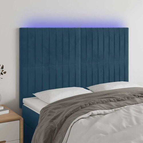  LED uzglavlje tamnoplavo 144x5x118/128 cm bar&scaron;unasto Cijene