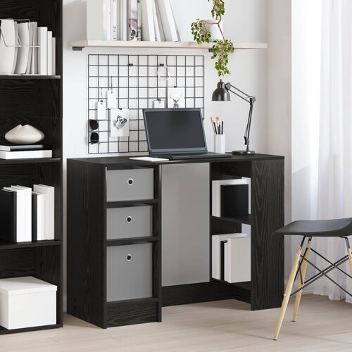  Stol s ladicama Crni hrast 100 x 40 x 75 cm Konstruirano drvo Slike