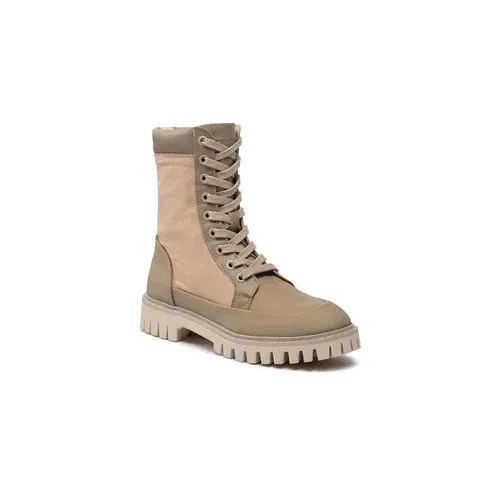 Tommy Hilfiger Pohodni čevlji Th Casual Lace Up Boot FW0FW06549 Bež