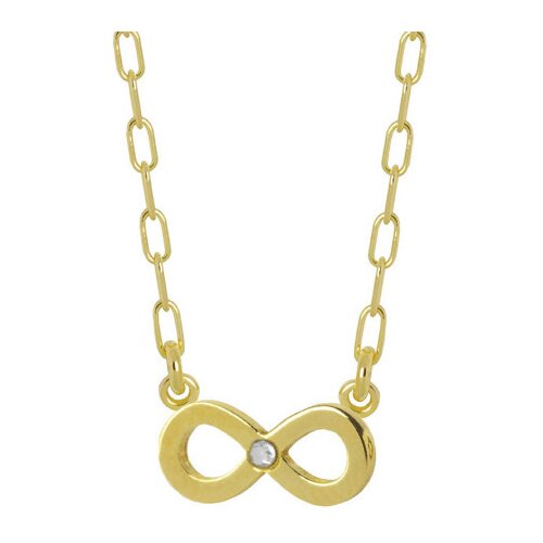  Ženski victoria cruz areca infinite gold lanČiĆ sa swarovski belim kristalom ( a3820-07dg ) Cene